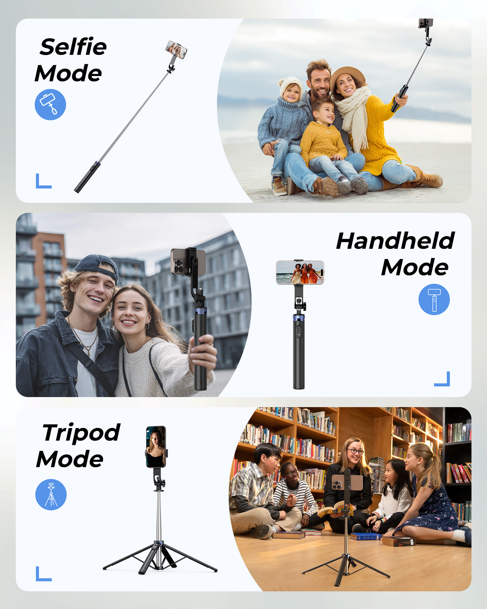 FrSara 71" Extendable Phone Tripod & Selfie Stick photo 6