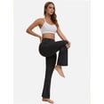 thumbnail image 5 of High Waisted Seamless Flare Leg Bootcut Yoga Pants for Women with Pockets Athletic Casual Use, 5 of 5