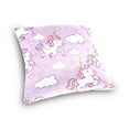 thumbnail image 3 of Cartoon Cute Unicorn Throw Pillow Covers Couch Pillowcases Decor for Bed Sofa 16" x 16", 3 of 7