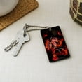thumbnail image 2 of A Nightmare on Elm Street Freddy's Fire Wood Wooden Rectangle Keychain Key Ring, 2 of 3