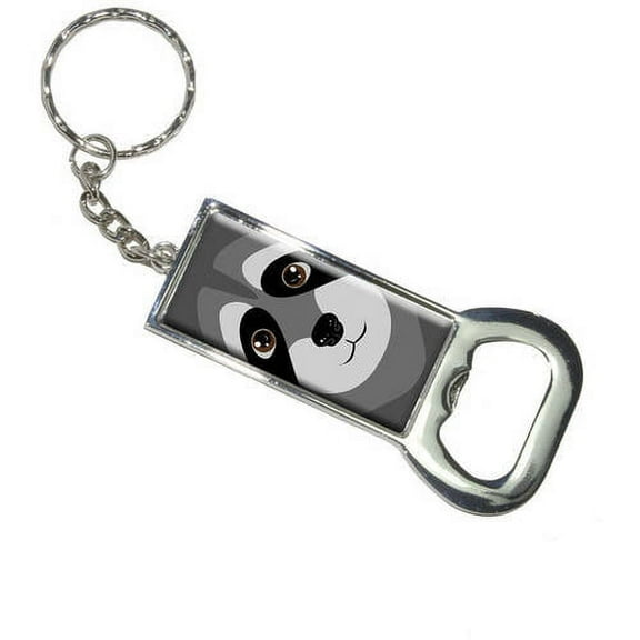 Raccoon Cute Full Face Keychain Bottle Bottlecap Opener