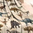thumbnail image 3 of Beige Realistic Dinosaurs Pattern Blanket,Comfortable Soft Flannel Throw Blanket,All Season,Warm Lightweight Blankets for Sofa Bed Couch Living Room Chair,30"x40", 3 of 4