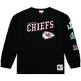 thumbnail image 2 of Men's Mitchell & Ness  Black Kansas City Chiefs Training Camp Vintage Logos Long Sleeve T-Shirt, 2 of 5