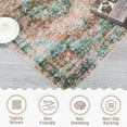 thumbnail image 5 of HOMERRY 2' x 3' Entryway Area Rug for Living Room Floral Geometric Small Rug Boho Indoor Accent Rug, Green/Brown, 5 of 7
