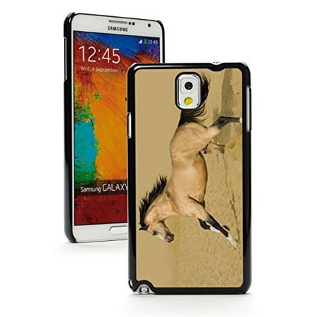 Black Buckskin - Samsung Galaxy Note 4 Hard Back Case Cover American Quarter Buckskin Stallion Horse (Black)