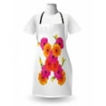 thumbnail image 3 of Flower Alphabet Apron, Fresh Garden Gerbera Petals and Yellow Tulips as Letter X, Unisex Kitchen Bib with Adjustable Neck for Cooking Gardening, Adult Size, Marigold Hot Pink and Green, by Ambesonne, 3 of 4