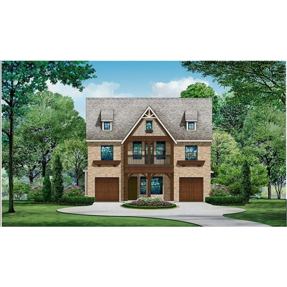 015-1056: Luxury Narrow lot 3 Bed, 4 Bath Luxury Home Plan, 3827 Sq Ft: Full Blueprints with License to Build by Home Plan Marketplace - Lesuto