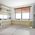 thumbnail image 4 of Burnt Orange Ombre Coastal Sheer Valances, 42"x18" Light Filtering Kitchen Curtains, Summer Nautical Beach Ocean Seaside Chiffon Rod Pocket Curtains, 4 of 6