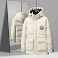 thumbnail image 3 of Chaqueta con capucha y plumón de pato para hombre y mujer, versión coreana de otoño e invierno, ropa de trabajo a prueba de viento, cálida, tipo parka, 3 of 3