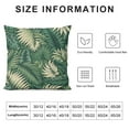 thumbnail image 6 of GOSMITH Square 2-Piece Short Plush Pillowcase Palm Leaf Green Palm Tree Banana Leaves Tropical Jungle Botanical Plant White, 6 of 6