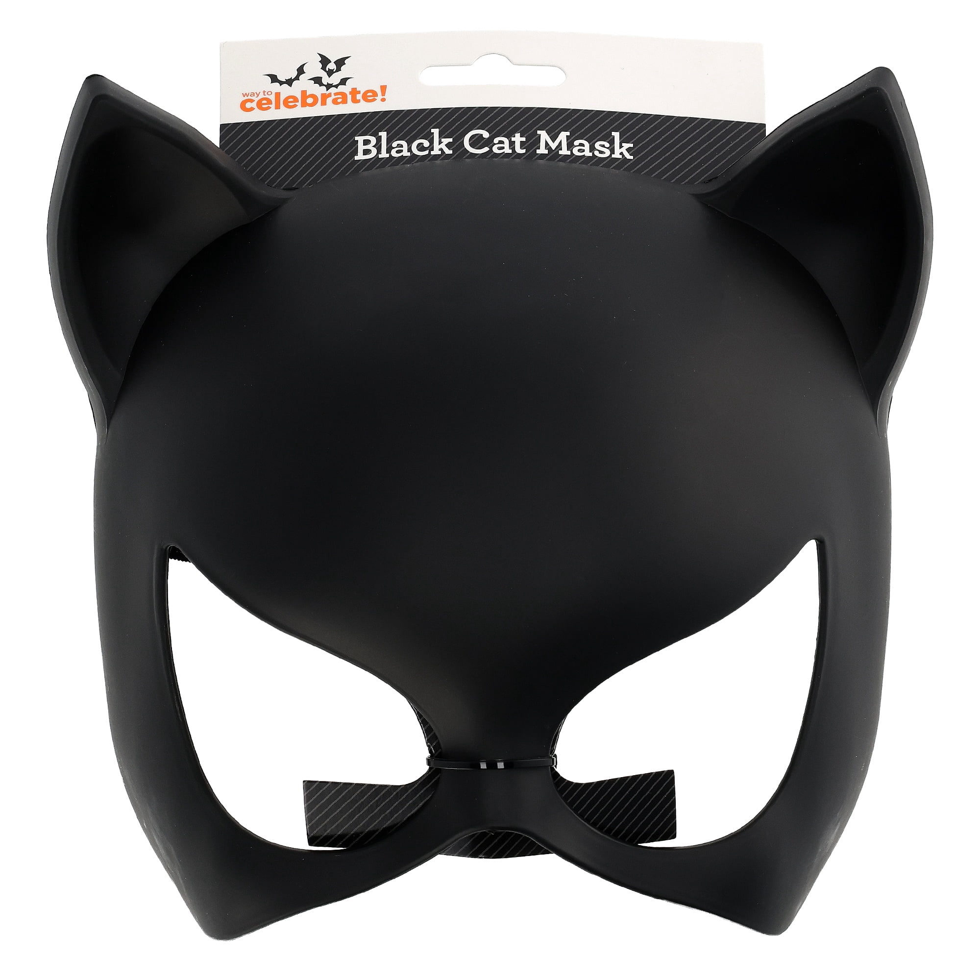 Cat Mask Costume Accessory for Adults, Black, Halloween by Way To Celebrate