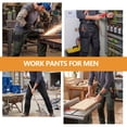 thumbnail image 6 of liyiyiyia Cargo Pants for Men Stretch Work Pants Water Resistant Utility Safety Pants Construction Work wear Trousers Black 36, 6 of 8