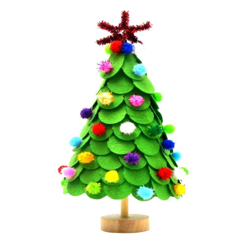 DIY Christmas Tree Homemade Detachable Mini Christmas Tree Ornaments Kids Decorate Gifts Toy