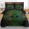 thumbnail image 3 of Juego de edredón Pamnest Tree of Life Green, tamaño king, 7 unidades, 3 of 7
