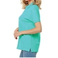 thumbnail image 5 of Basico Mint Green Polo Collared Shirts For Women 100% Cotton Short Sleeve Golf Polo Shirts For Women and Juniors, 5 of 6