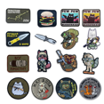 thumbnail image 2 of Tactical Ber Embroidered Patch Cat with Gun Hook&Loop Animal Military Armband Russian Chevron Morale Badge PVC Patches 13, 2 of 6
