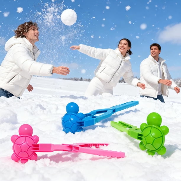 Moule à Boules de Neige d'Hiver Bleu pour Enfants, Pince en Plastique, Outil à Boules de Neige en Forme d'Animal, Jouet de Moule de Sable de Plage Extérieur pour l'Hiver