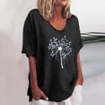 thumbnail image 2 of Birdeem Chemises Aguichant pour Femmes Col Rond Manches Courtes Hauts Blouse Imprimée Régulière, 2 of 6
