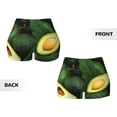 thumbnail image 5 of Kdxio Fresh Avocados Print Workout Shorts for Women Seamless Soft Smooth Gym Yoga Scrunch Active Shorts, 5 of 9