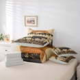 thumbnail image 6 of jejeloiu Bull Mountain Sunset 7-Piece Bedding Comforter Set Kids,Western Animal Print King Bedding Sets,Reversible, 6 of 7