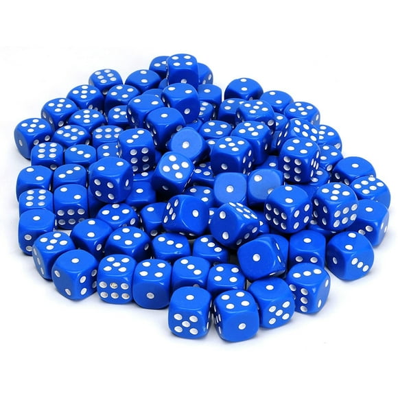 WE Games dés Bleus aux Coins Arrondis - Lot de 100