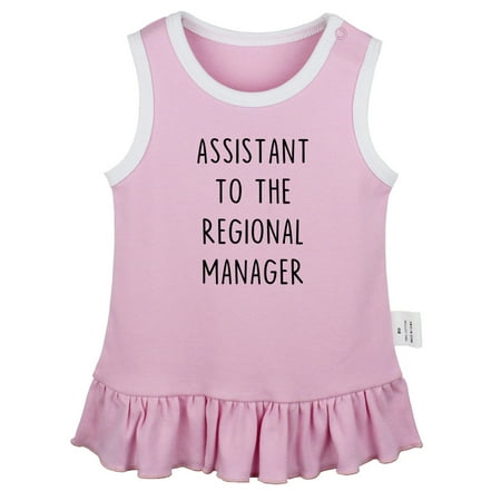 

iDzn Assistant to the Assistant Regional Manager Funny Dresses For Baby Newborn Babies Skirts Infant Princess Dress 0-24M Kids Graphic Clothes (Pink Sleeveless Dresses 0-6 Months)