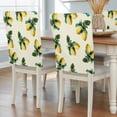 thumbnail image 2 of Summer Lemon Chair Covers Set of 4 Country Watercolor Farm Yellow Fruit Green Leaf Bow Chair Back Covers Stretch Removable Washable Slipcovers Protector for Dining Room Kitchen Party Decor, 2 of 9