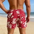 thumbnail image 6 of Swim Trunks for Men Summer Relaxed Fit Board Shorts Quick Dry Beach Swimwear Lightweight Outdoor Bathing Bottom Red L, 6 of 9