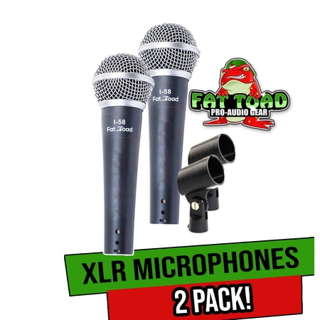 Dynamic Vocal Microphones with Clips (2 Pack) Fat Toad Cardioid Handheld  Unidirectional Mic Singing Wired Microphone for Music Instrument  Stage Performances & Home Studio Recording or DJ Karaoke price history on PriceWatchPro