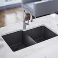 thumbnail image 3 of Elkay Quartz Luxe 33" x 20-1/2" x 9-1/2", Offset Double Bowl Undermount Sink, Maraschino, 3 of 6