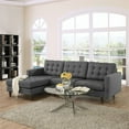 thumbnail image 3 of Modway Empress Upholstered Fabric Left-Facing Sectional Sofa in Gray, 3 of 6
