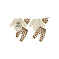 thumbnail image 2 of Rovasas Baby Boy Fall Clothes Footabll Long Sleeve Romper Pants Knotted Hat, 2 of 9