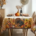 thumbnail image 4 of Thanksgiving Tablecloth Fall Tablecloth Rectangular 60x120 Inch, Autumn Harvest Turkey Pumpkin Table Cover Waterproof for Fall Thanksgiving Dinning Table Decorations, 4 of 6