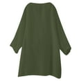 thumbnail image 5 of Loose Solid Color Women's Shirt - Stand Collar, Long Sleeve, for Casual and Festival Wear, Xl, Green, 5 of 8