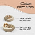 thumbnail image 2 of Best Friends by Sheri Cozy Cuddler Ilan Covered Cat and Dog Bed with Attached Blanket, Wheat, 24"x24", 2 of 3