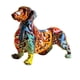 thumbnail image 1 of Figura de perro salchicha pintada de estilo nórdico moderno, estatua de resina para escritorio, adorno artesanal Medio, 1 of 9
