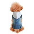 thumbnail image 4 of YUEHAO Dog Skirts for Small Dogs Girl Dog Jean Jacket Cool Shirt Breathable Spring Fashion Vest Clothing for Small Dogs Cats Pet Dog Clothes (Blue, S), 4 of 6