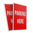 thumbnail image 4 of A-frame Sidewalk Parking Here 24" x 36" Double Sided A-Frame Sidewalk Sign, Includes 2 Plastic Inserts | Foldable Portable White Signicade Sandwich Board Signs, 4 of 5