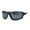 Carbon Fiber Black, variant on Xloop Mens Rectangle Warp Around Plastic Sport Sunglasses Silver Blue Mirror