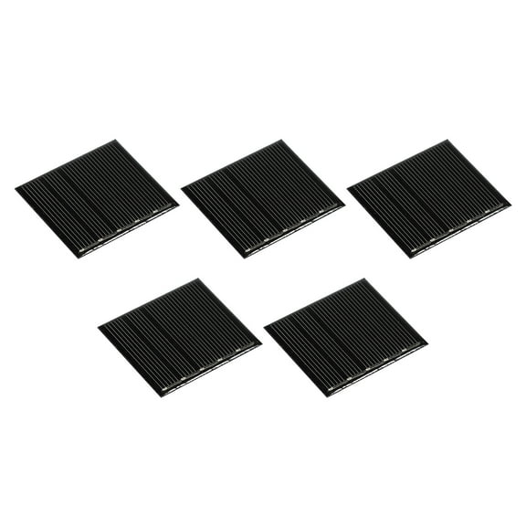Mini Solar Panel Cell 2.5V 80mA 0.2W 48.5mm x 42.5mm for DIY Project Pack of 5