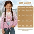 thumbnail image 7 of Xoenoiee Axolotl Cherry Blossom Gradient Print Girls Long Sleeve Shirts Kids Crewneck Soft Tunic Tops Front Tie Basic Casual T-Shirts Lightweight Fall Clothes, 11-12 Year, 7 of 7