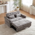 thumbnail image 5 of Newboti Furniture 58.27" 3 in 1 Loveseat Sofa Bed, Chenille Fabric Pull Out Couch Sleeper,Full K/D Bcak Frame, Seat Frame And Armrest & 2 Pillows for Living Room Functionl Sofa Bed 61865, 5 of 15
