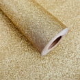 thumbnail image 2 of Triani 1 Roll Glitter Gold Contact Paper 3.9"x118" Self Adhesive Fabric Glitter Wallpaper Decorative Removable Sparkle Contact Paper for Decorative Bedroom Living Room Walls, 2 of 7