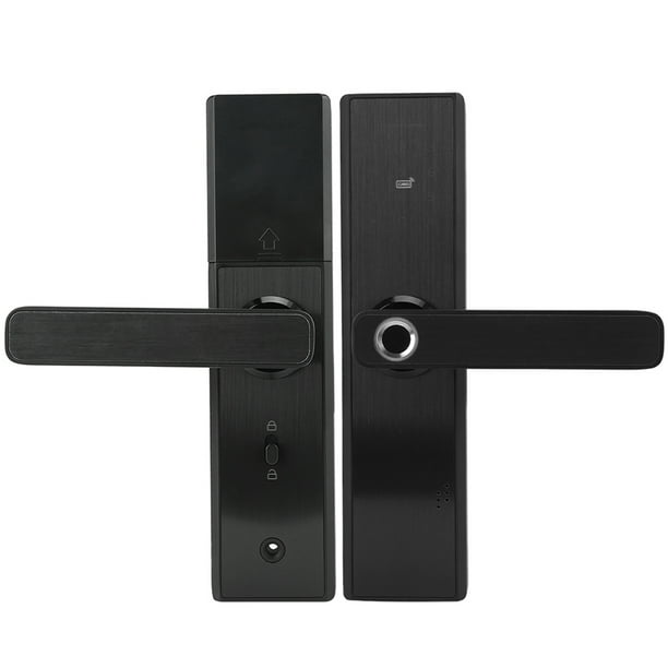 Cerradura de puerta inteligente con huella digital, huella digital, tarjeta, contraseña y llave, antirrobo, cerradura inteligente 2 resistente, cerradura electrónica, respuesta rápida Jadeshay A