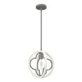 thumbnail image 2 of Open Box Hunter Fan Company Gablecrest 12" Rustic Concrete Light Pendant, White, 2 of 7