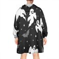 thumbnail image 2 of Wearable Oversized Blanket,Halloween Ghosts Bats and Stars Wearable Blanket Hoodie for Adults,Cozy Hooded Blankets with Super Pockets,Super Warm Fuzzy Pullover for Women & Men, 2 of 6