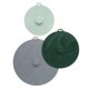 thumbnail image 1 of Goodful Tapas de silicona universales, calientes, reutilizables con ventosa para cuencos, ollas, tazas, grado alimenticio, apto para lavavajillas, 3 piezas, juego de 3 piezas, multicolor, 1 of 9