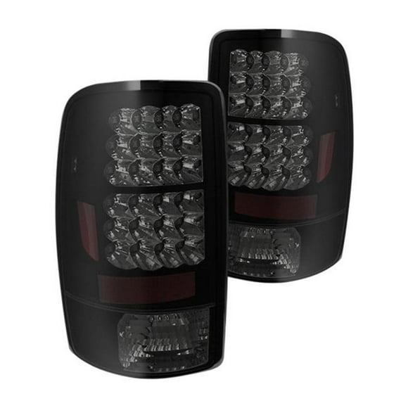 Spyder Auto 5078001 Feux Arrière à LED pour Chevy Suburban Tahoe 1500-2500, Noir Fumée
