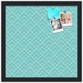 thumbnail image 2 of PinPix 16x16 Custom Cork Bulletin Board Peaks Modern Pattern Aqua Poster Board Has a Fabric Style Canvas Finish, Framed in Peaks Modern Pattern Aqua, by ArtToFrames (PinPix-1790), 2 of 6