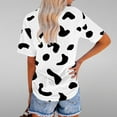 thumbnail image 5 of DeHolifer 101 Days of School Shirt for Women Dalmatian Dog Print Short Sleeve Crewneck T-shirt School Days Tee Tops White M, 5 of 5